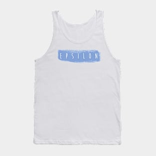 Epsilon Blue Brush Stroke Tank Top